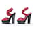 CHAUSSURES YVES SAINT LAURENT 286918 38 SANDALES A TALONS CUIR ROUGE SHOES  - vue 2