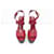 CHAUSSURES YVES SAINT LAURENT 286918 38 SANDALES A TALONS CUIR ROUGE SHOES  - vue 6