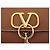 BORSA A SPALLA VALENTINO VSRING IN PELLE GRANULATA Marrone - vista 8
