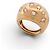 Autre Marque DOME RING 12 STERNGEFASSTE DIAMANTEN 0.39CT 43 IN 18K GELBGOLD PINKY RING