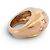 Autre Marque DOME RING 12 STERNGEFASSTE DIAMANTEN 0.39CT 43 IN 18K GELBGOLD PINKY RING - Ansicht 3