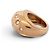 Autre Marque DOME RING 12 STERNGEFASSTE DIAMANTEN 0.39CT 43 IN 18K GELBGOLD PINKY RING - Ansicht 5