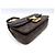 BORSA LOUIS VUITTON MARCEAU M46126 IN TELA MONOGRAM & PELLEGRO NERO Marrone - vista 3
