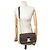 BORSA LOUIS VUITTON MARCEAU M46126 IN TELA MONOGRAM & PELLEGRO NERO Marrone - vista 5