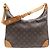 BOLSA LOUIS VUITTON BOULOGNE 35 M51260 em Canvas Monogram com Alça de Ombro Marrom