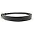 NUEVO CINTURÓN LARGO CHRISTIAN DIOR HEBILLA LOGO PLATA RUTENIO T36 Negro - vista 2