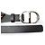 NUEVO CINTURÓN LARGO CHRISTIAN DIOR HEBILLA LOGO PLATA RUTENIO T36 Negro - vista 6