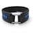 Hermès NEW HERMES TWO-TONE LEATHER BRACELET BLUE & BLACK T19 PALLADIUM STEEL BUCKLE  - view 1