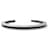 Hermès NEW HERMES JONC CAPITAINE T16 BRACELET IN BRUSHED STEEL & BLACK LEATHER  - view 2