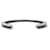 Hermès NEW HERMES JONC CAPITAINE T16 BRACELET IN BRUSHED STEEL & BLACK LEATHER  - view 4