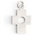 PENDENTE DINH VAN CROIX PERCEE ORO BIANCO 18K 2.8G WHITE GOLD CHARM PENDANT Argento