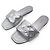 SCARPE LOUIS VUITTON REVIVAL FLAT MULE 1A9QJG IN PELLE MONOGRAM 38 Argento