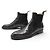 STIVALETTI LOUIS VUITTON CHELSEA LEAGUE 7 41 IN PELLE PATINATA Nero