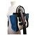 Céline NUOVO CELINE LUGGAGE MICRO PELLE NERA E TELA AZZURRO BEIGE HAND BAG - vista 6