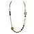COLLANA SAUTOIR CHRISTIAN DIOR PERLE & LEOPARD 78CM IN METALLO DORATO D'oro