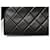 CHANEL SINGLE FLAP HANDBAG MATELASSÉ LEDER 2 WAY VERSCHLUSS Schwarz  - Ansicht 16