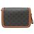 Céline NUOVA BORSA A SPALLA CELINE TRIOMPHE CLASSIC 191242 TELA E CALF LEATHER Marrone - vista 2