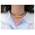 Hermès HERMES GLENAN DOUBLE WRAP GOLD-TONE METAL AND LEATHER BANGLE NECKLACE Brown  - view 10