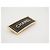 NEUE CHANEL LOGO PLAQUE BROCHE LEDER GOLDENES METALL Schwarz - Ansicht 4