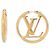 NUEVOS AROTES LOUIS VUITTON CREOLES LOUISE GM M64288 Dorado