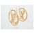 NUEVOS AROTES LOUIS VUITTON CREOLES LOUISE GM M64288 Dorado - vista 3