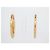 NUEVOS AROTES LOUIS VUITTON CREOLES LOUISE GM M64288 Dorado - vista 4