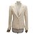 CHANEL TAILLIERTE JACKE Perlmuttknöpfe P20557V11746 S 36 Tweed Creme