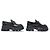 NUOVI MOCASSINI PRADA MONOLITH 1D649M 38 IT 39 FR PELLE NERA Nero - vista 3