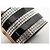NUOVO BRACCIALE CHANEL MANCHETTA LOGO CC STRASS 15.5CM RESINA NERA BANGLE Nero - vista 10