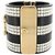 NUOVO BRACCIALE CHANEL MANCHETTA LOGO CC STRASS 15.5CM RESINA NERA BANGLE Nero - vista 2