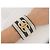 NUOVO BRACCIALE CHANEL MANCHETTA LOGO CC STRASS 15.5CM RESINA NERA BANGLE Nero - vista 5