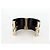 NUOVO BRACCIALE CHANEL MANCHETTA LOGO CC STRASS 15.5CM RESINA NERA BANGLE Nero - vista 6