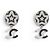 NUOVI ORECCHINI CHANEL LOGO CC STELLA STRASS EMAIL NERO Argento