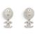 NUOVI ORECCHINI CHANEL LOGO CC STELLA STRASS EMAIL NERO Argento - vista 3