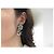 NUOVI ORECCHINI CHANEL LOGO CC STELLA STRASS EMAIL NERO Argento - vista 9