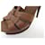 CHAUSSURES YVES SAINT LAURENT TRIBUTE 267369 SANDALES 38 CUIR MARRON SHOES  - vue 13