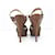 CHAUSSURES YVES SAINT LAURENT TRIBUTE 267369 SANDALES 38 CUIR MARRON SHOES  - vue 5