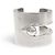 NEUES GOOSSENS ARMBAND MANCHETTE SCHLIEẞE MESSING PALLADIUM S 15.5 STRAP BANGLE Silber