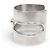 NEUES GOOSSENS ARMBAND MANCHETTE SCHLIEẞE MESSING PALLADIUM S 15.5 STRAP BANGLE Silber - Ansicht 2