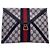Gucci Vintage Blue Monogram Canvas Ophidia Clutch Envelope Bag Blau