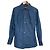 Autre Marque Camisa de chambray Bagutta Azul