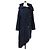 Cappotto ISSEY MIYAKE Tachimigi con cappuccio in misto seta e bretelle Blu Blu navy