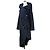 Cappotto ISSEY MIYAKE Tachimigi con cappuccio in misto seta e bretelle Blu Blu navy - vista 2