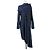 Cappotto ISSEY MIYAKE Tachimigi con cappuccio in misto seta e bretelle Blu Blu navy - vista 4