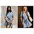 Vestido Gemini Sézane en algodón bordado azul - vista 4