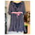 Red Valentino Navy Blue Polka Dot Dress with Pink Belt  - view 2