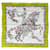 Silk In Hermès Sciarpa Hermes con motivo floreale e cavallo Bianco Multicolore Verde