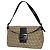 Fendi Zucchino Muster Schultertasche Beige