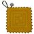 Charm per borsa in pelle Fendi Giallo