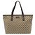 Borsa Tote Gucci GG Supreme Plus Beige Cachi Marrone scuro - vista 2